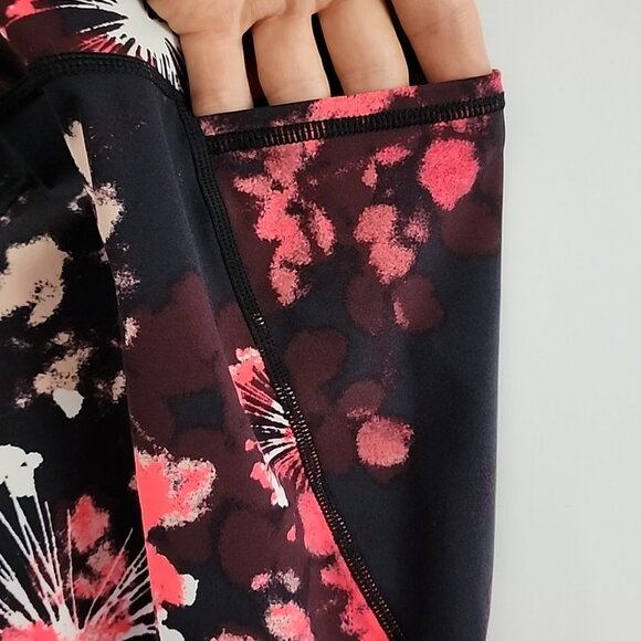 Sweaty Betty The Power Black Pink Firework Stretch Legging 22" Inseam Sz S - Picture 5 of 16